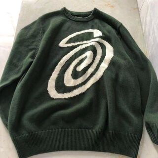 STUSSY - L stussy sweater greenステューシー ニットセーター