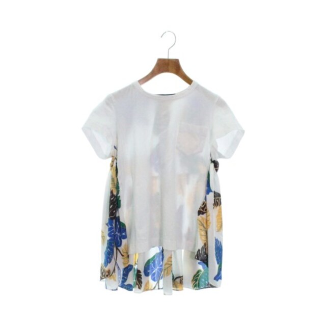 sacai サカイ Tシャツ・カットソー 2(M位) 白x青xベージュ等 【古着