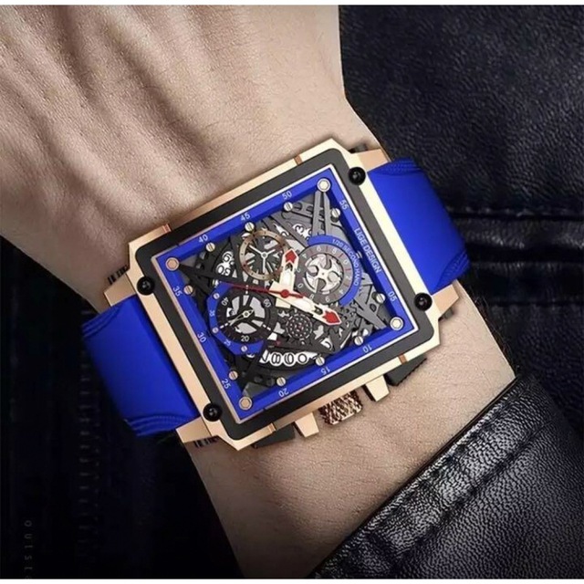 日本未入荷⚡️新品⚡️メンズ腕時計！クロノグラフ 黒 ❤️オメガファンに人気！