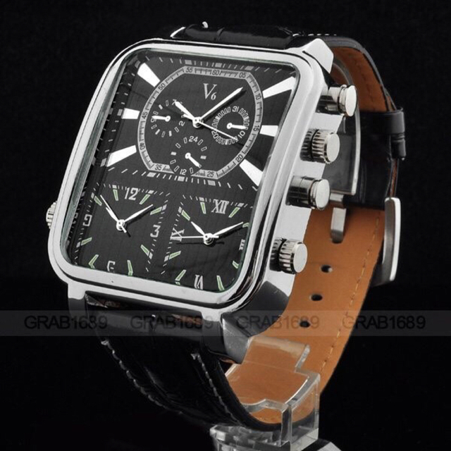 日本未入荷★新品★メンズ腕時計！レザーベルト 黒 フランクミュラーファンに人気