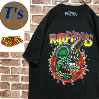 新品 ラットフィンクキャラクター RF ブラック Tシャツ 2XLサイズ(Tシャツ/カットソー(半袖/袖なし))