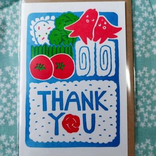 お弁当のメッセージカード　Thankyou(ノート/メモ帳/ふせん)