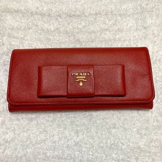 プラダ(PRADA)の＊PRADA リボン財布　レッド(財布)