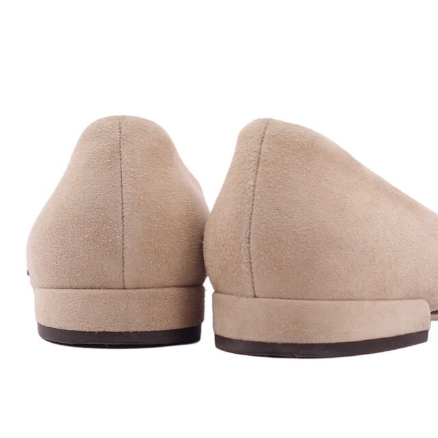 美品 ジミーチュウ JIMMY CHOO パンプス フラットパンプス スタッズ スウェードレザー ヒール シューズ 靴 レディース 36 1/2(23.5cm相当) ベージュ