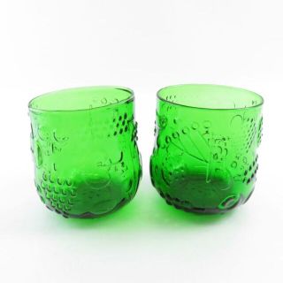 イッタラ(iittala)の美品 iittala イッタラ Frutta フルッタ グリーン タンブラー 2点 コップ グラス ペア 北欧 フィンランド SY5222A1 (タンブラー)