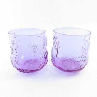 イッタラ(iittala)の美品 iittala イッタラ Frutta フルッタ アメジスト タンブラー 2点 コップ グラス ペア 北欧 フィンランド SY5223A1 (タンブラー)