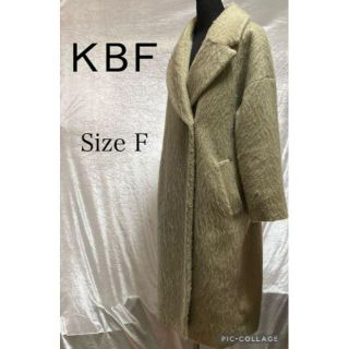 ケービーエフ(KBF)のKBF チェスターコート　ライムグリーン　サイズF(ロングコート)