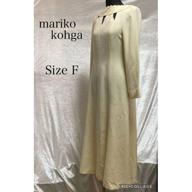 【タグ付】新品　未使用　mariko kohga 高級ワンピースドレス　サイズF | フリマアプリ ラクマ