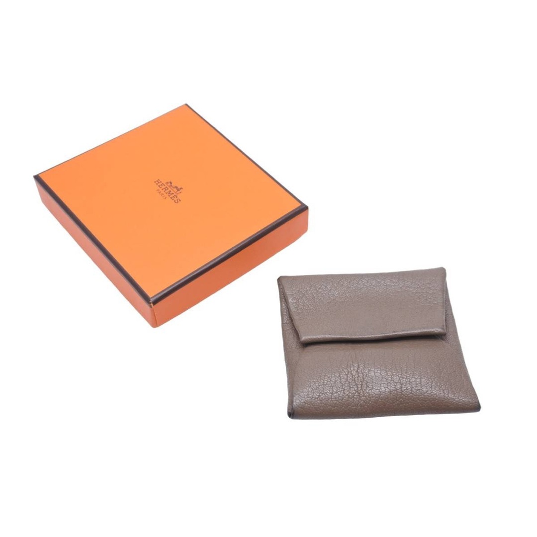 新品 Hermes バスティア コインケース エトゥープ エルメス-