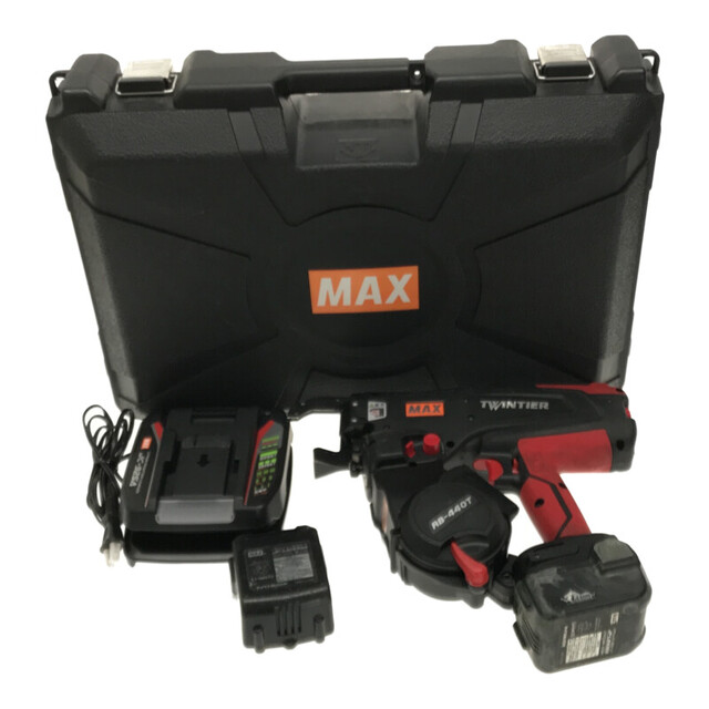 ☆品☆MAX マックス 14.4V 鉄筋結束機 ツインタイア RB-440T-B2CA バッテリー2個(5.0AH 4.0Ah) 充電器 ケース ツインタイヤ 60741