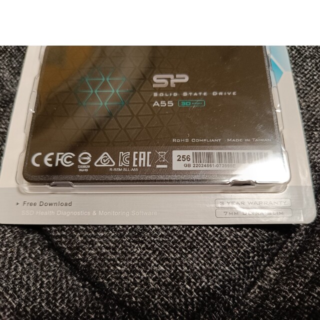 シリコンパワー SSD 256GB 3D NAND採用 SATA3 6Gb/s スマホ/家電/カメラのPC/タブレット(PCパーツ)の商品写真