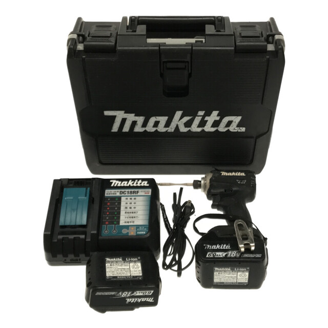 ☆品☆makita マキタ 18V 充電式インパクトドライバ TD171DRGX 充電器 バッテリー2個 ケース付 電動工具 64682