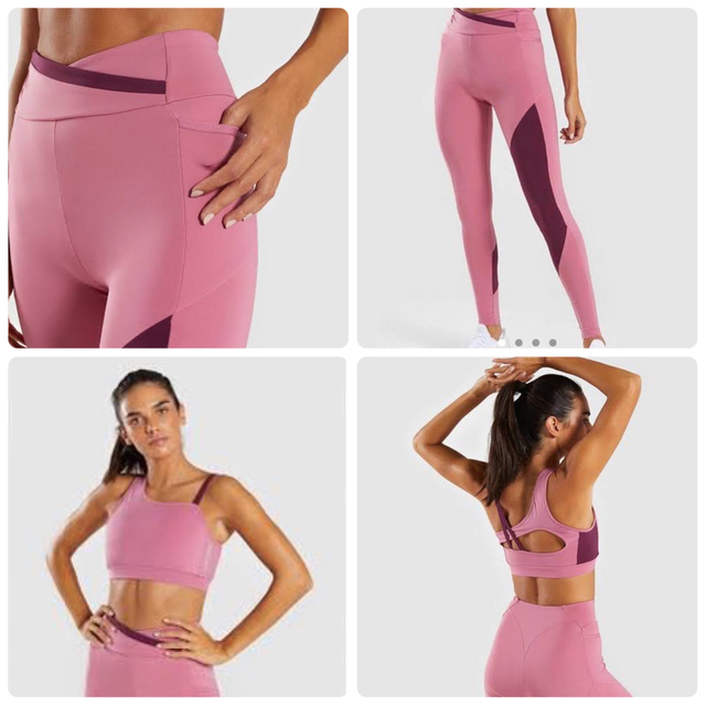 GYMSHARK ジムシャーク ウェア セットアップ ピンクセット - www