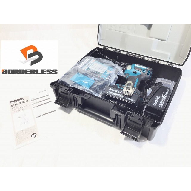 ☆未使用品 最新型☆makita マキタ 18V 充電式インパクトドライバ TD173DRGX 青/ブルー バッテリー2個 充電器 ケース付き 電動工具 65477