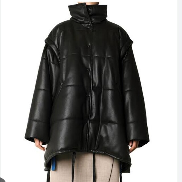 LE CIEL BLEU - LE CIEL BLEU Faux Leather Padded Coatの通販 LE CIEL BLEU - LE CIEL BLEU Faux Leather Padded Coatの通販