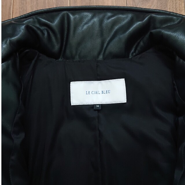 LE CIEL BLEU - LE CIEL BLEU Faux Leather Padded Coatの通販 LE CIEL BLEU - LE CIEL BLEU Faux Leather Padded Coatの通販