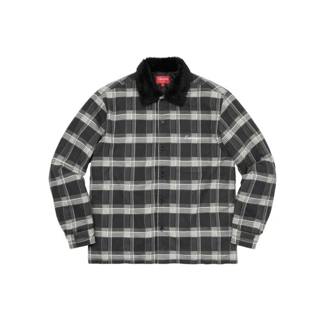 Supreme Faux Fur Collar Flannel Shirt