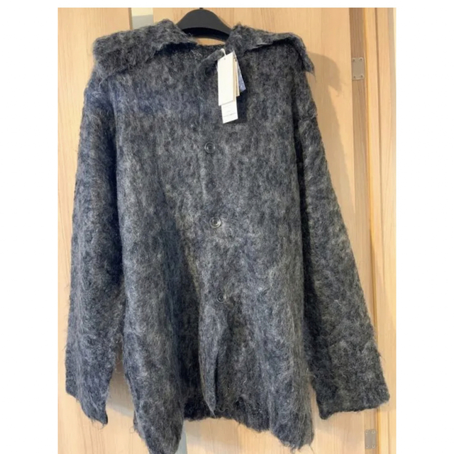 Perverze Teddy knit Coat グレー 2