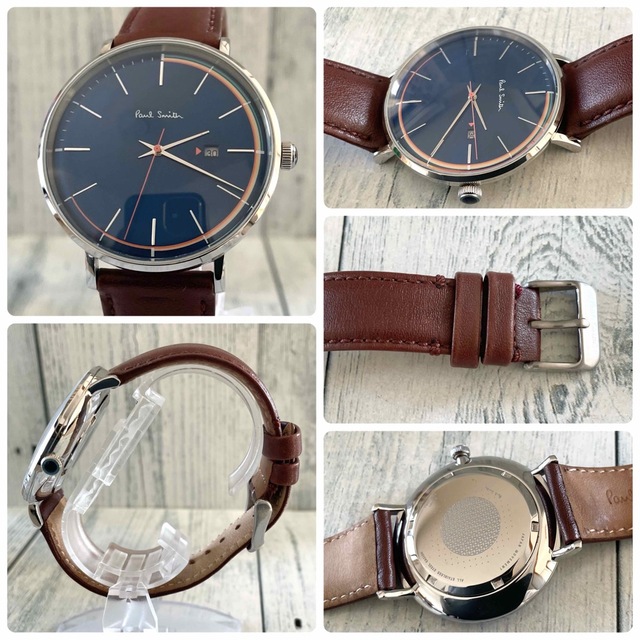 【美品】Paul Smith ポールスミス 腕時計 メンズ ラウンド ネイビー