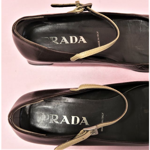 PRADA(プラダ)のプラダ　PRADA　靴　女性　パンプス　こげ茶　サイズ35　22ｃｍ　 レディースの靴/シューズ(ハイヒール/パンプス)の商品写真