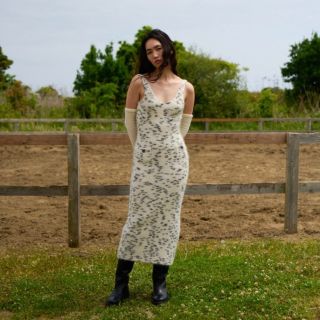 ロザリームーン(Rosary moon)のrosarymoon  Dalmatian Body Fit Dress(ロングワンピース/マキシワンピース)