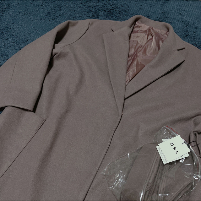 GRL(グレイル)の【新品タグ付き】GRL ロングチェスターコート レディースのジャケット/アウター(チェスターコート)の商品写真
