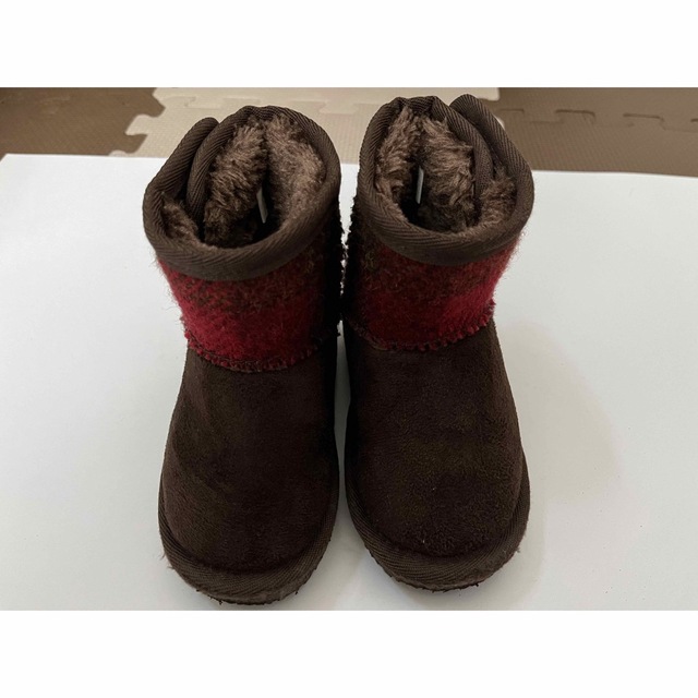 ハリスツイード ムートンブーツ 14㎝ キッズ/ベビー/マタニティのベビー靴/シューズ(~14cm)(ブーツ)の商品写真