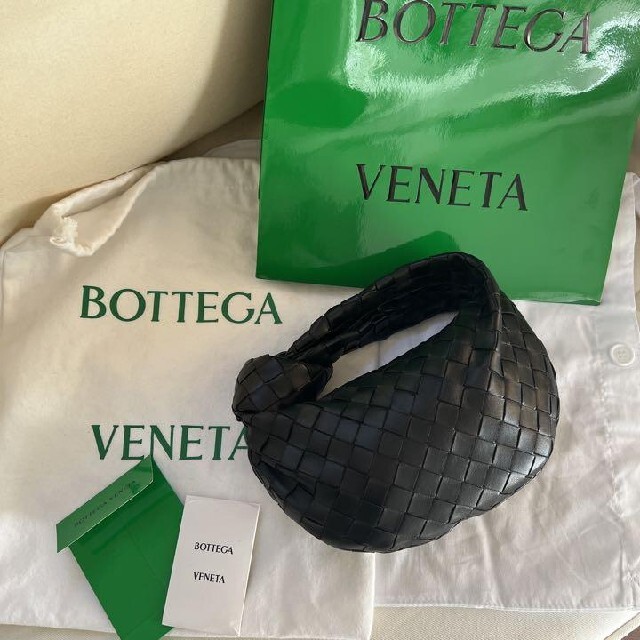 ボッテガヴェネタ イントレチャート チェーン ハンドバッグ ラムスキン レザー ブラック 黒 169742 BOTTEGA VENETA（未使用　展示品）