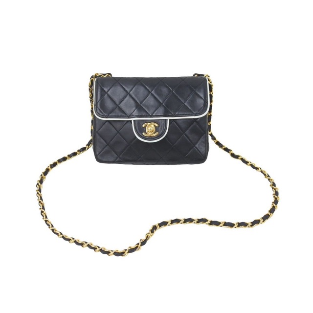 オンラインショップ CHANEL 46144 中古 美品 バイカラー ホワイト