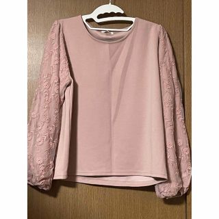 コルザ(COLZA)の【美品】ふんわり袖のトップス　ピンク系　Lサイズ　　　L No.29(Tシャツ(長袖/七分))