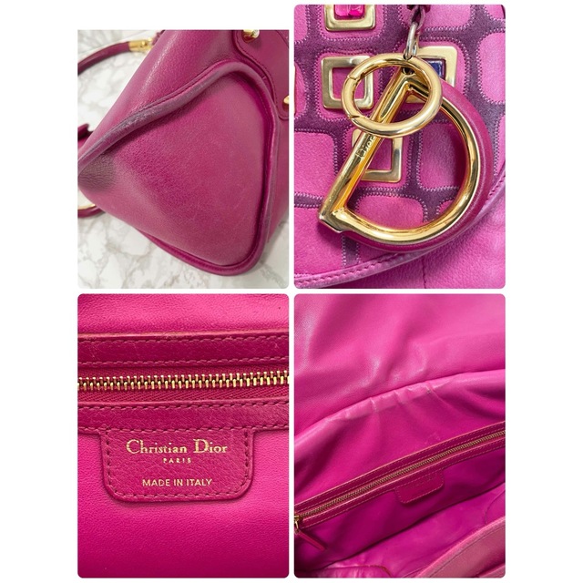 希少】Christian Dior ハンドバッグ ストーン ピンク D金具 割引 www