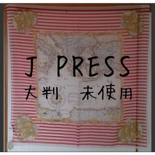 テチチ(Techichi)の新品　J.PRESS　J.プレス　マリンテイスト　ボーダー　大判スカーフ(バンダナ/スカーフ)