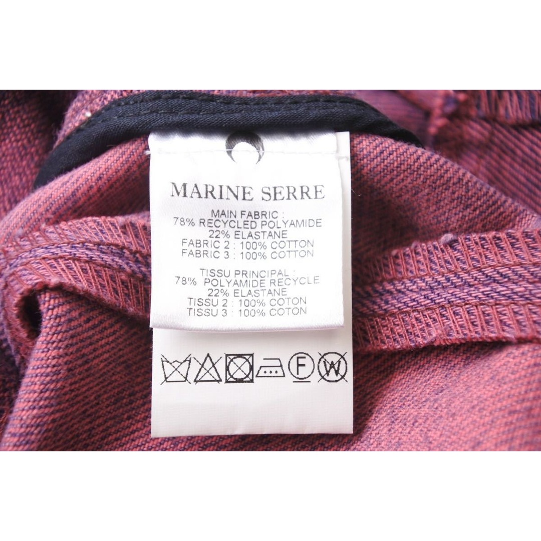 新品未使用 MARINE SERRE マリーンセル 22SS パッチワークデニムコート 36  46122