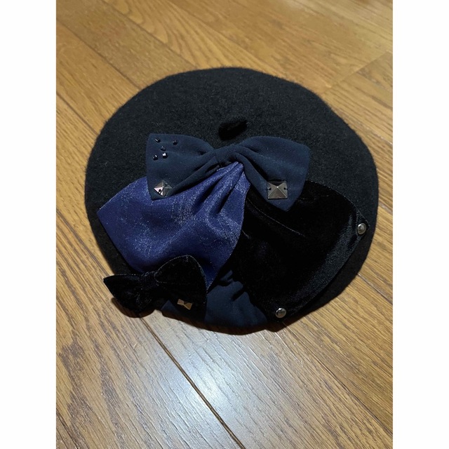 LANVIN en Bleu(ランバンオンブルー)のランバンオンブルー　ベレー帽　毛 レディースの帽子(ハンチング/ベレー帽)の商品写真