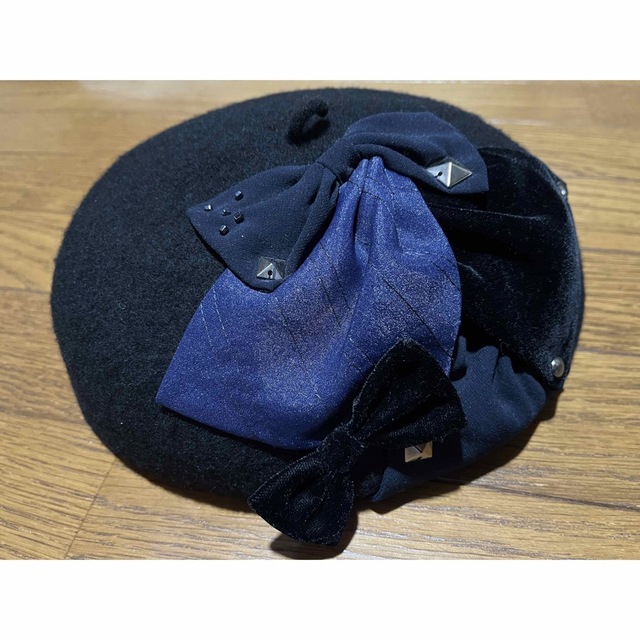 LANVIN en Bleu(ランバンオンブルー)のランバンオンブルー　ベレー帽　毛 レディースの帽子(ハンチング/ベレー帽)の商品写真