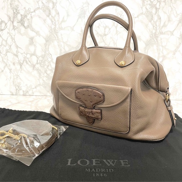 LOEWE - LOEWE ロエベ 2WAY ハンドバッグ メイ36 ブラウン ショルダー