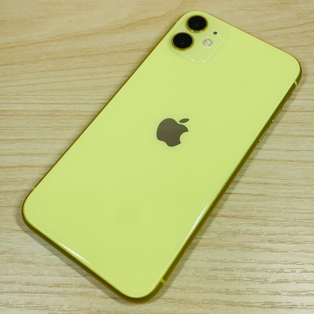 美品 SIMフリー iPhone11 64GB イエロー P36