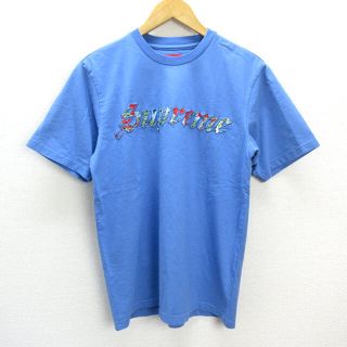 シュプリーム(Supreme)のy■21AW■シュプリーム/SUPREME Flloral Applique S/S アップリケTシャツ■水色【メンズS】MENS【新品】■(Tシャツ/カットソー(半袖/袖なし))