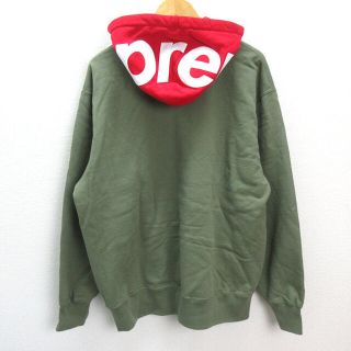 シュプリーム(Supreme)のy■新品■シュプリーム/SUPREME Contrast Hooded Sweatshirt コントラストパーカ■オリーブ緑【メンズL】MENS【新品】■(パーカー)