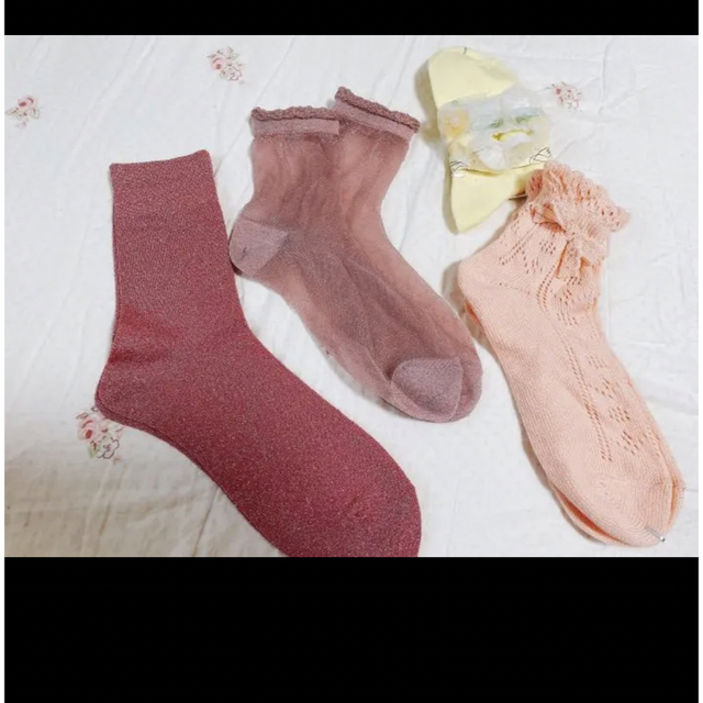 チュチュアンナ　かわいい 靴下 4足 レディースのレッグウェア(ソックス)の商品写真