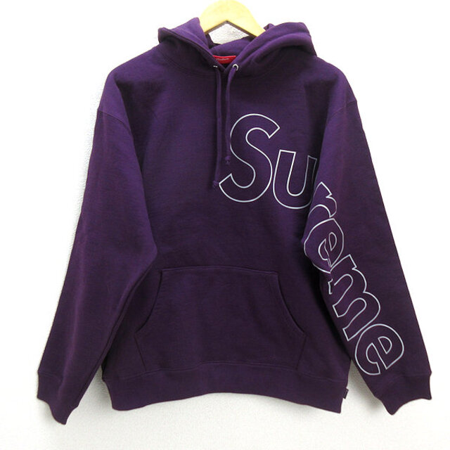 y■21FW 新品■シュプリーム/SUPREME Reflective Hooded Sweatshirt リフレクティブ フーディー スウェットシャツ■紫【M】MENS【新品】■21FW新品