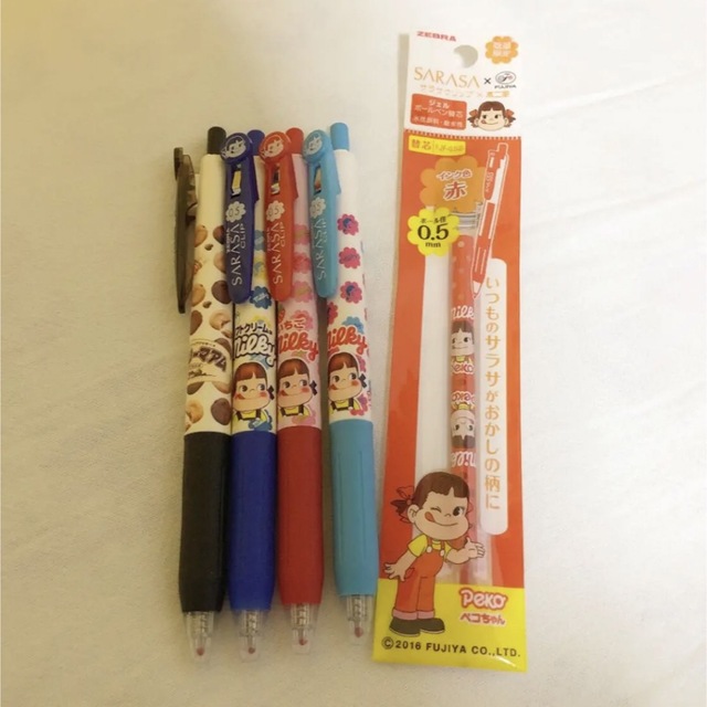 限定】サラサクリップ 不二家 ボールペン ペコちゃん SARASA 廃盤 レア