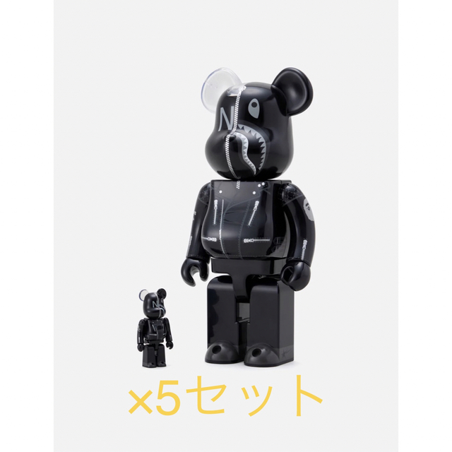 NEIGHBORHOOD(ネイバーフッド)の SHARK BE@RBRICK 100%&400% 5SET エンタメ/ホビーのおもちゃ/ぬいぐるみ(キャラクターグッズ)の商品写真