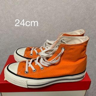 コンバース(CONVERSE)のコンバース　オレンジ　24cm(スニーカー)