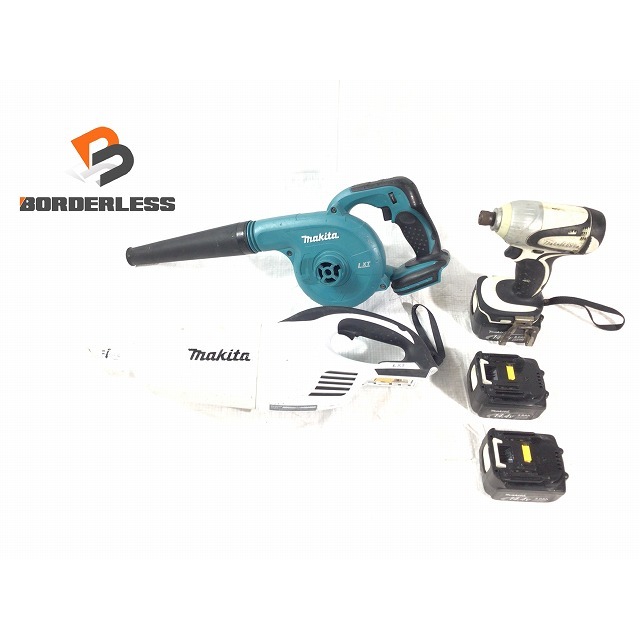 バイク☆品 3点セット☆makita マキタ 14.4V 充電式ブロワ UB142D インパクトドライバ TD131D クリーナー CL140FD バッテリー3個 65687