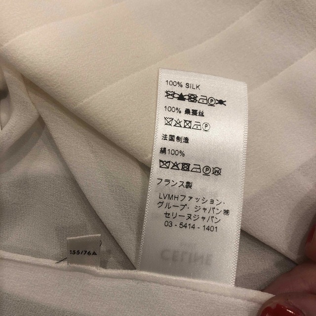 Celine セリーヌ 新品 シルク100% シャツ 34号