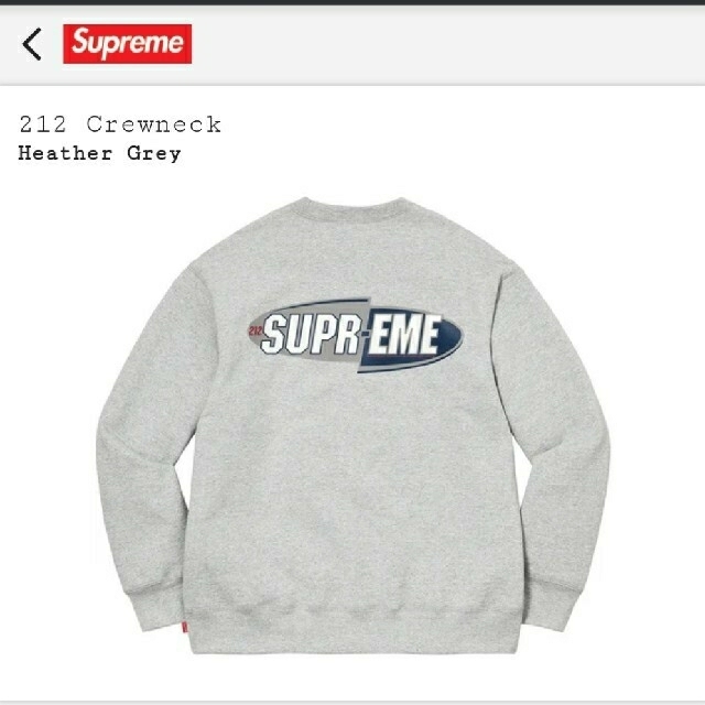22FW Supreme 212 Crewneck M - スウェット