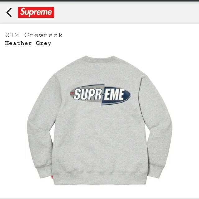 22FW Supreme 212 Crewneck M