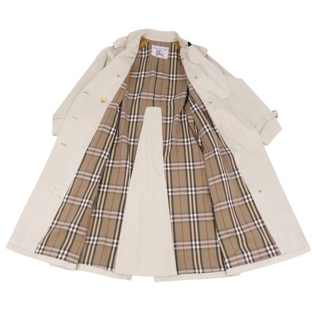 BURBERRY(バーバリー)の美品 Vintage バーバリー Burberrys コート トレンチコート コットン100％ 裏チェック アウター レディース 7AR(S相当) ライトベージュ レディースのジャケット/アウター(トレンチコート)の商品写真