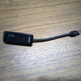 バッファロー(Buffalo)のLAN USB 変換アダプタ　3m LANケーブル(PCパーツ)